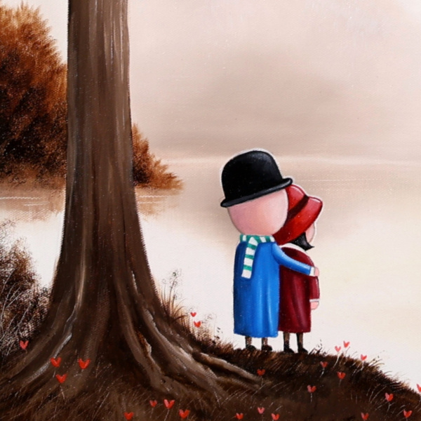 Our Love by Michael Abrams, original painting, detail