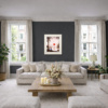 Our Love by Michael Abrams, original painting, in room