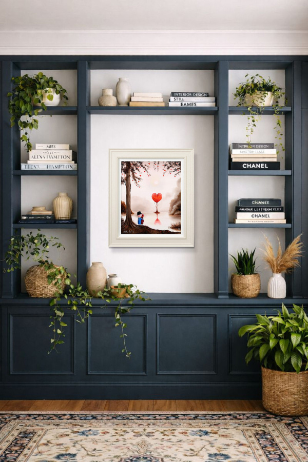 Our Love by Michael Abrams, original painting, in room