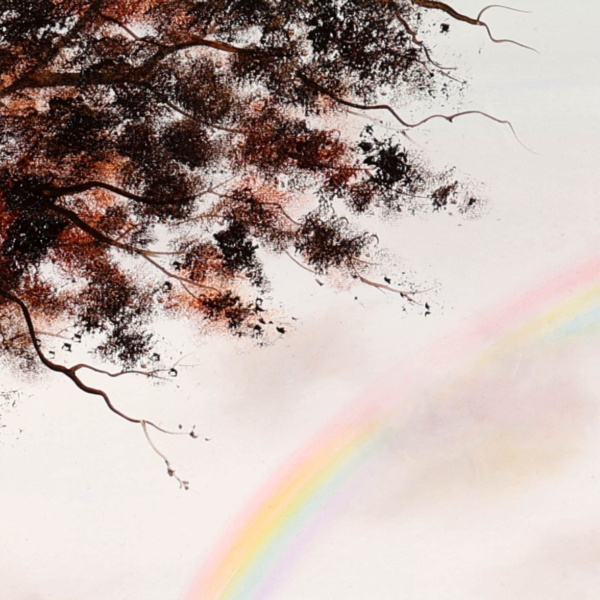 So In Love by Michael Abrams, original painting, detail