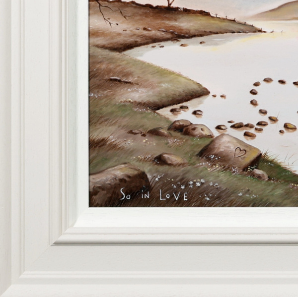 So In Love by Michael Abrams, original painting, detail