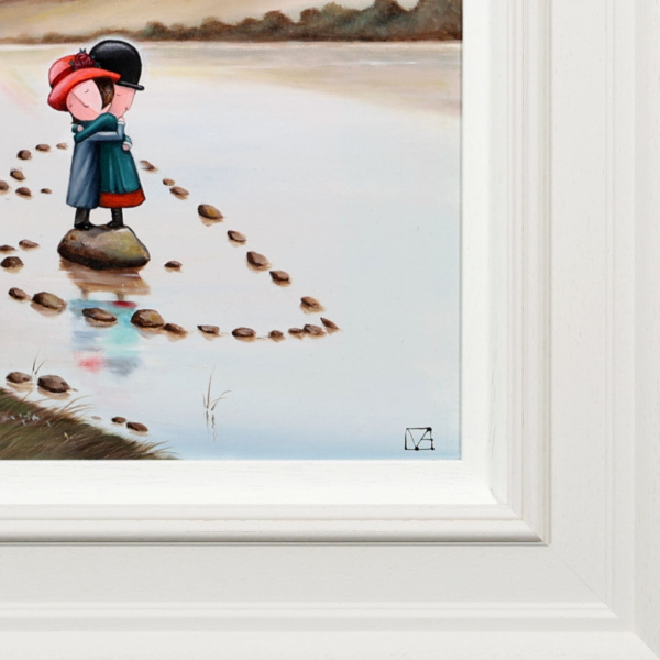 So In Love by Michael Abrams, original painting, detail