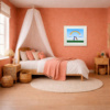 When Two Hearts Meet by Michael Abrams, original painting, in room