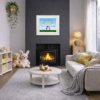 When Two Hearts Meet by Michael Abrams, original painting, in room