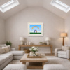 When Two Hearts Meet by Michael Abrams, original painting, in room