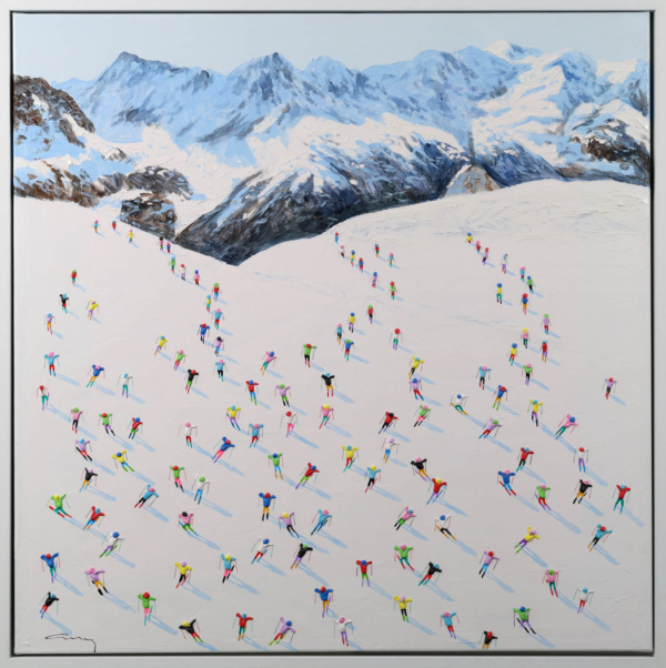 Chamonix, Mont Blanc by Antonio Navarro (Casimiro), original painting
