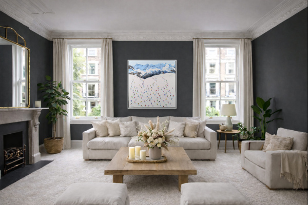 Chamonix, Mont Blanc by Antonio Navarro (Casimiro), original painting, in room