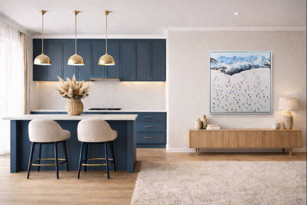 Chamonix, Mont Blanc by Antonio Navarro (Casimiro), original painting, in room