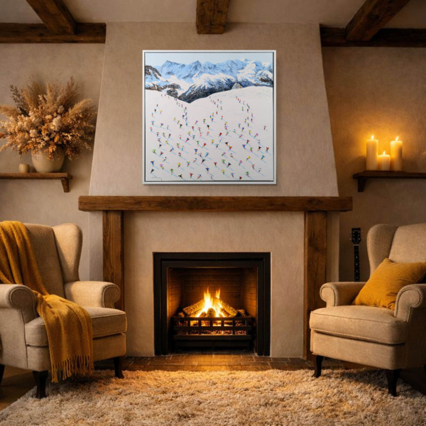 Chamonix, Mont Blanc by Antonio Navarro (Casimiro), original painting, in room