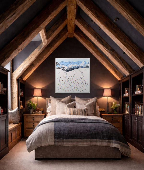 Chamonix, Mont Blanc by Antonio Navarro (Casimiro), original painting, in room