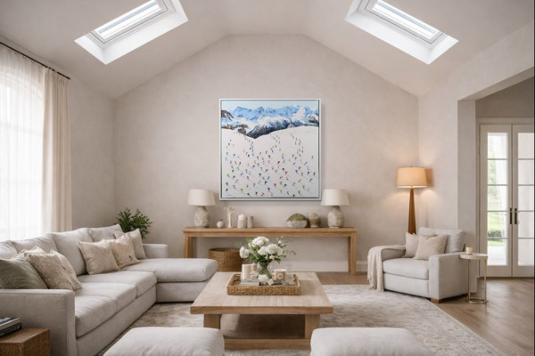 Chamonix, Mont Blanc by Antonio Navarro (Casimiro), original painting, in room