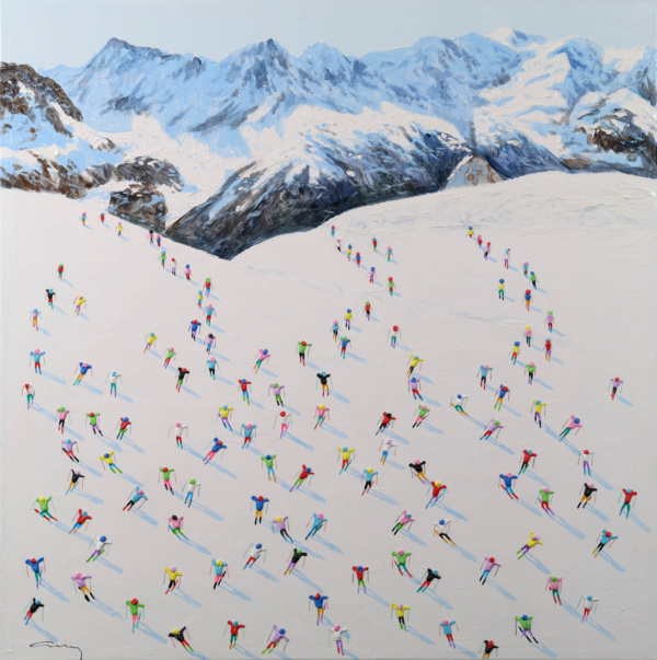 Chamonix, Mont Blanc by Antonio Navarro (Casimiro), original painting