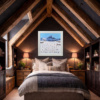 A Day On The Slopes by Paola Cassais, original painting, in room