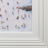 Skiing On The Alpine Slope by Paola Cassais, original painting, detail