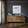 Skiing On The Alpine Slope by Paola Cassais, original painting, in room