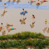 Kites Over The Beach by Paola Cassais, original painting, detail