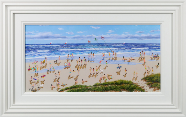 Kites Over The Beach by Paola Cassais, original painting