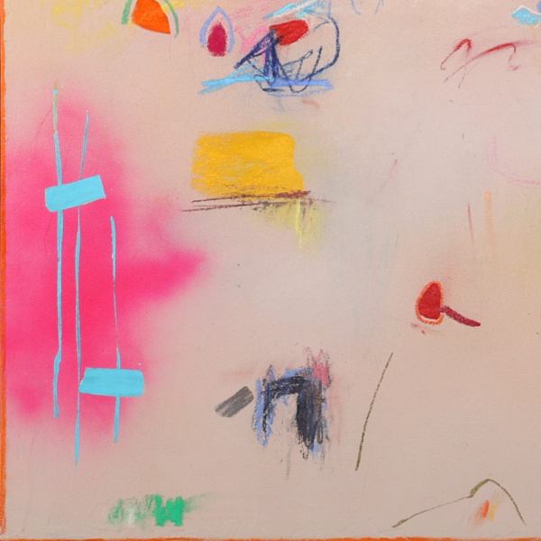 Sunny Walk by Manel, original painting, detail