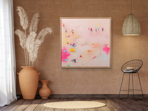 Sunny Walk by Manel, original painting, in room