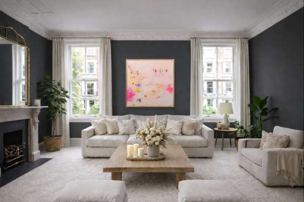 Sunny Walk by Manel, original painting, in room