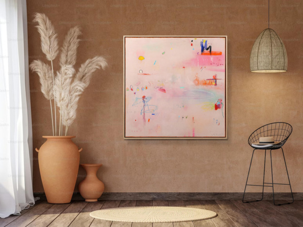 Joyride by Manel, original painting, in room