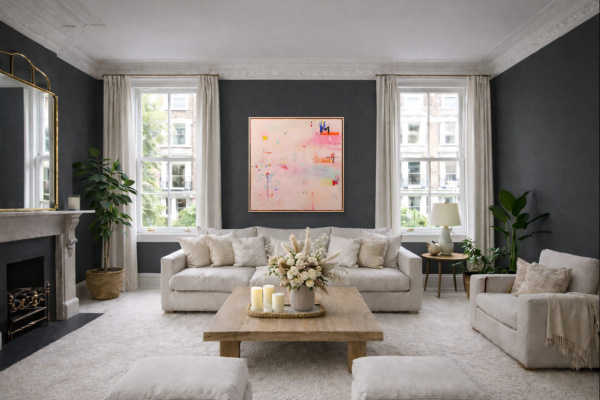 Joyride by Manel, original painting, in room