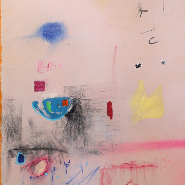 Pink Motion by Manel, original painting, detail