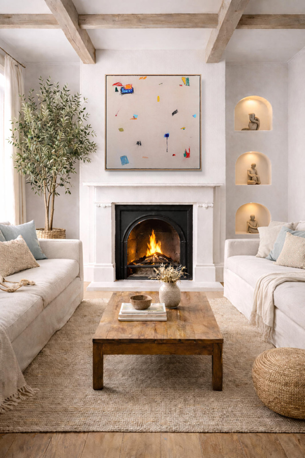 Lost In-between by Manel, original painting, in room