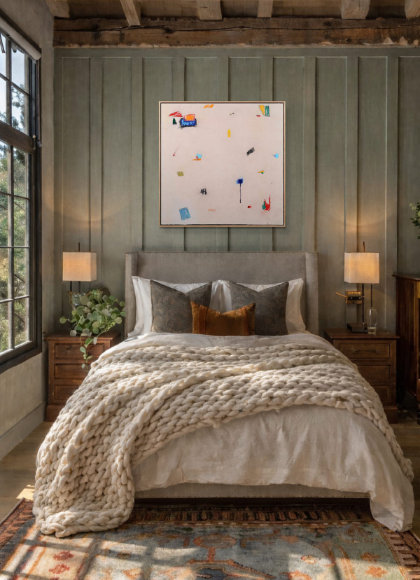 Lost In-between by Manel, original painting, in room