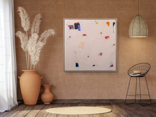 Between Movements by Manel, original painting, in room