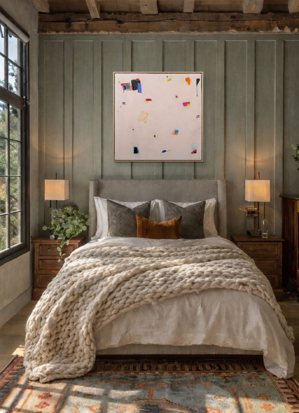 Between Movements by Manel, original painting, in room