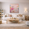 Bloom Pop by Manel, original painting, in room
