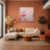 Bloom Pop by Manel, original painting, in room