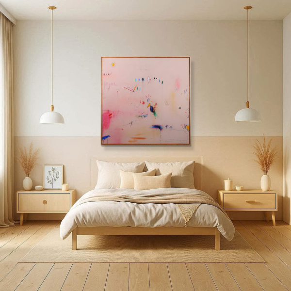 Air Garden by Manel, original painting, in room