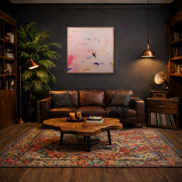Air Garden by Manel, original painting, in room