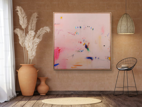 Air Garden by Manel, original painting, in room