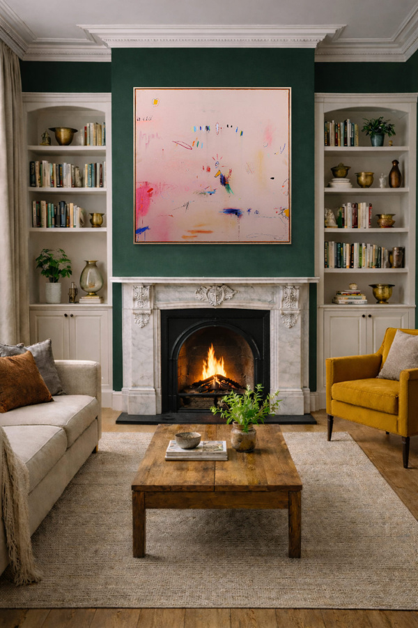 Air Garden by Manel, original painting, in room