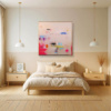 Soft Joy by Manel, original painting, in room