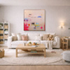Soft Joy by Manel, original painting, in room