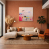 Soft Joy by Manel, original painting, in room