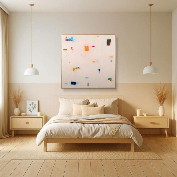 In Full Swing by Manel, original painting, in room