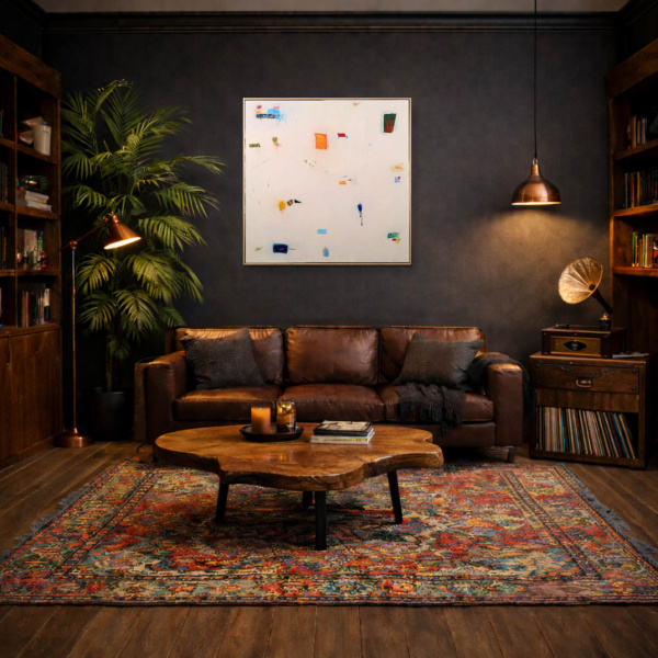 In Full Swing by Manel, original painting, in room