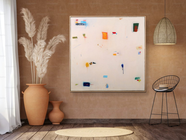 In Full Swing by Manel, original painting, in room