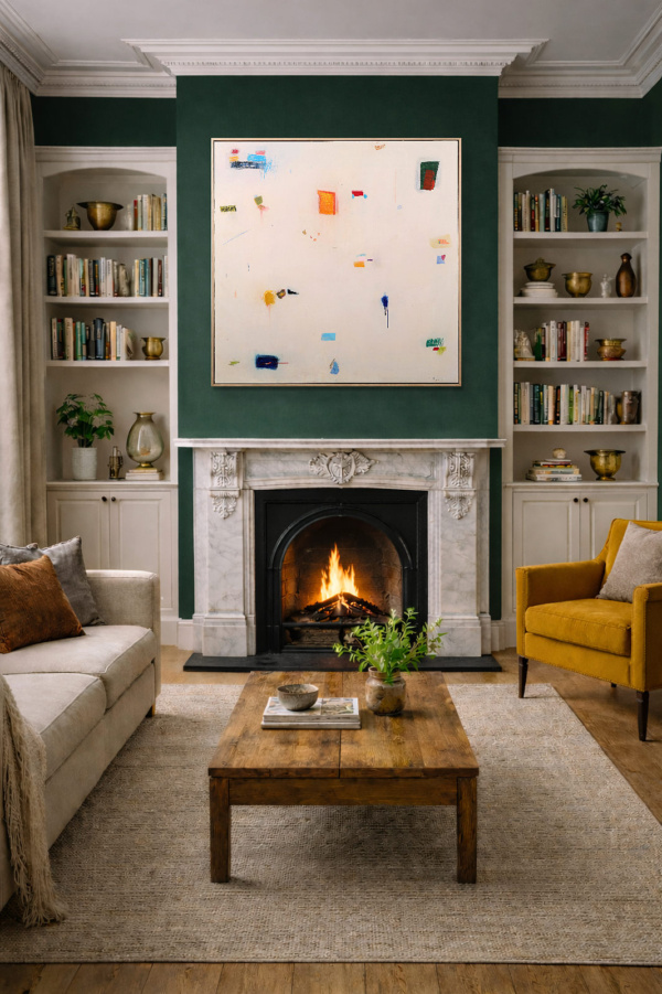 In Full Swing by Manel, original painting, in room
