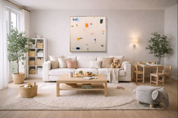 In Full Swing by Manel, original painting, in room