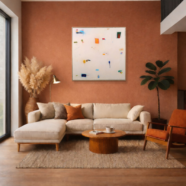 In Full Swing by Manel, original painting, in room