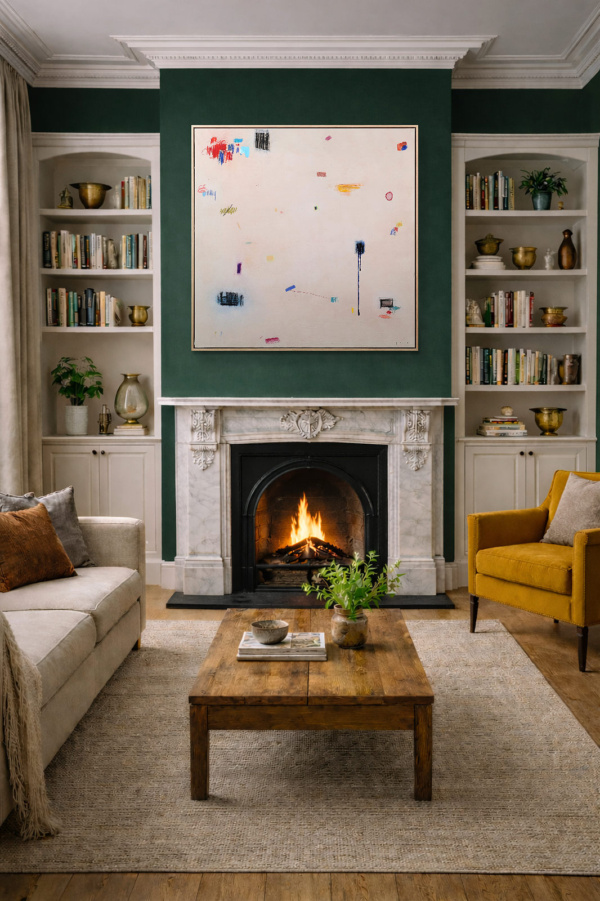 Chasing Colours by Manel, original painting, in room