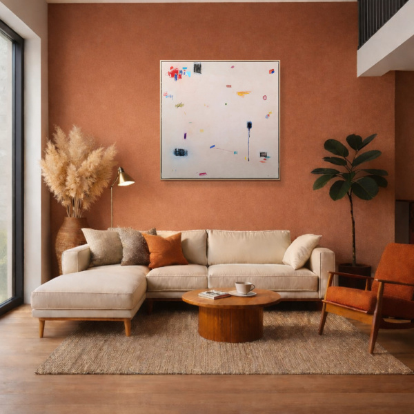 Chasing Colours by Manel, original painting, in room