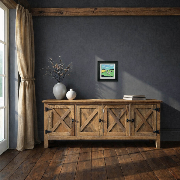 New Starter by David Alderman, original painting, in room