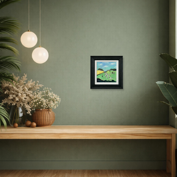 New Starter by David Alderman, original painting, in room
